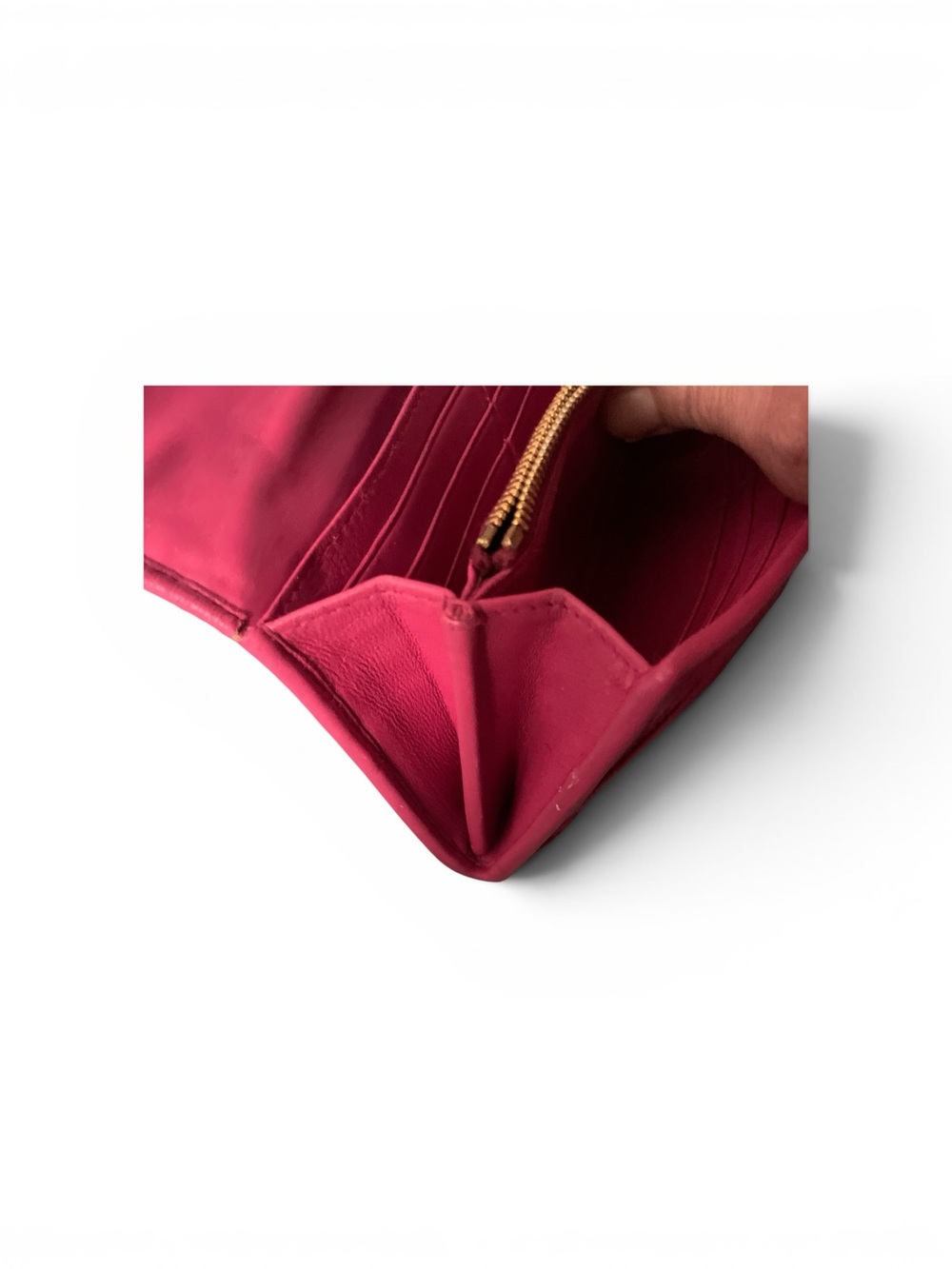 Miu Miu Matelassé Nappa Leather Wallet & 6-Ring Key Case Set - Pink/Fuschia - Picture 11 of 14